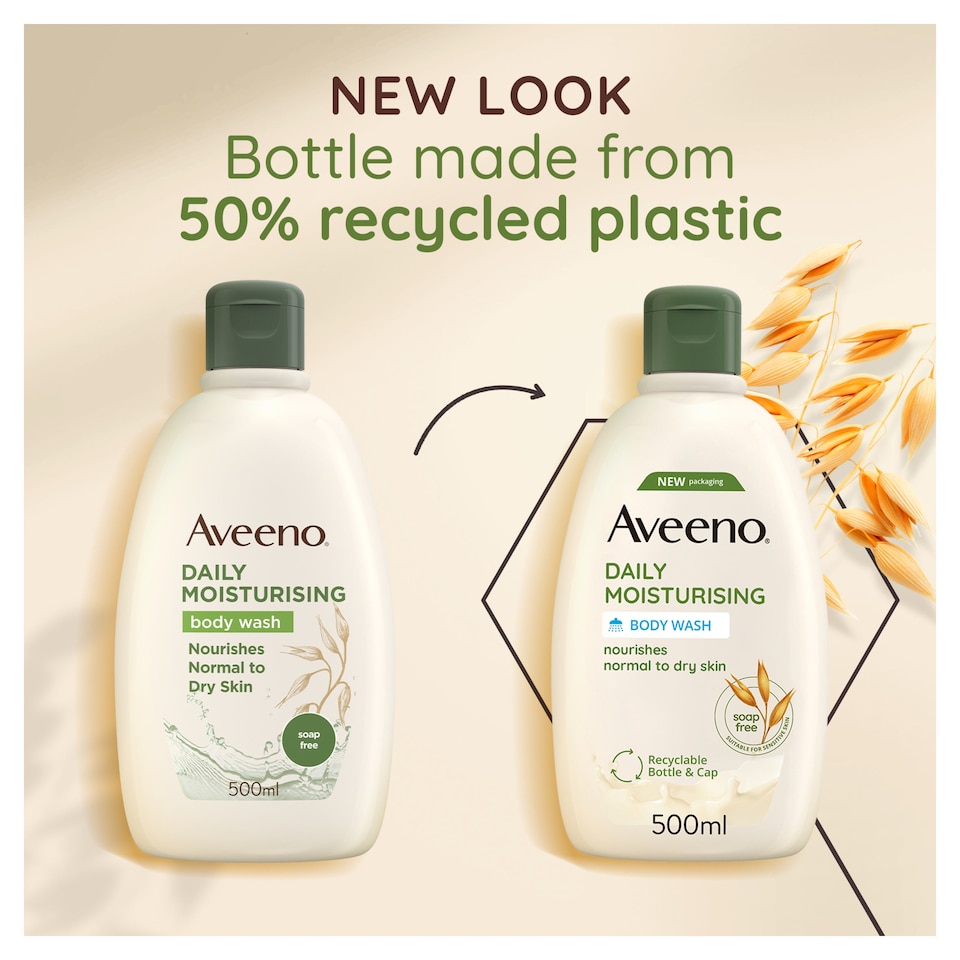 image 1 of Aveeno Daily Moisturising Body Wash Shower Gel Sensitive Skin 500ml