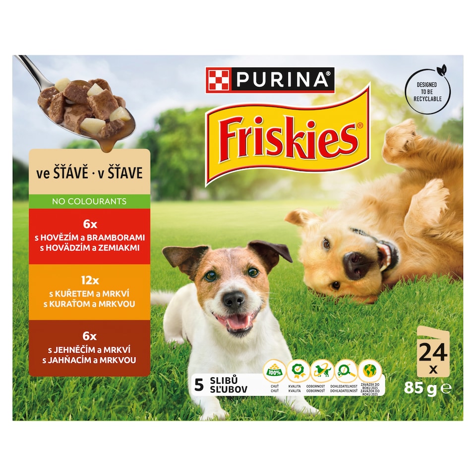 obrázok 1 z Friskies Adult kapsičky pre psov hovädzie, kura, jahňacie v šťave 24 x 85 g