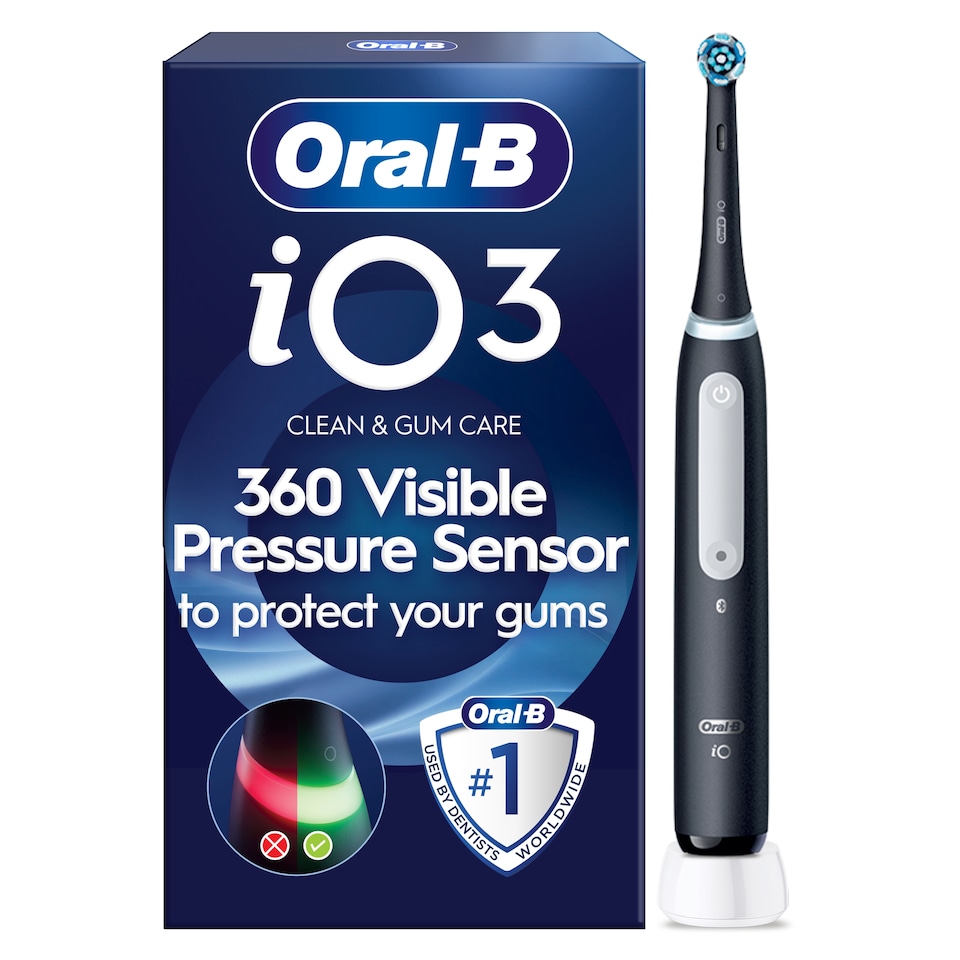 Obrázek 1 pro produkt Oral-B iO 3 Elektrický Zubní Kartáček | Černá | 1 Kartáčková Hlavice