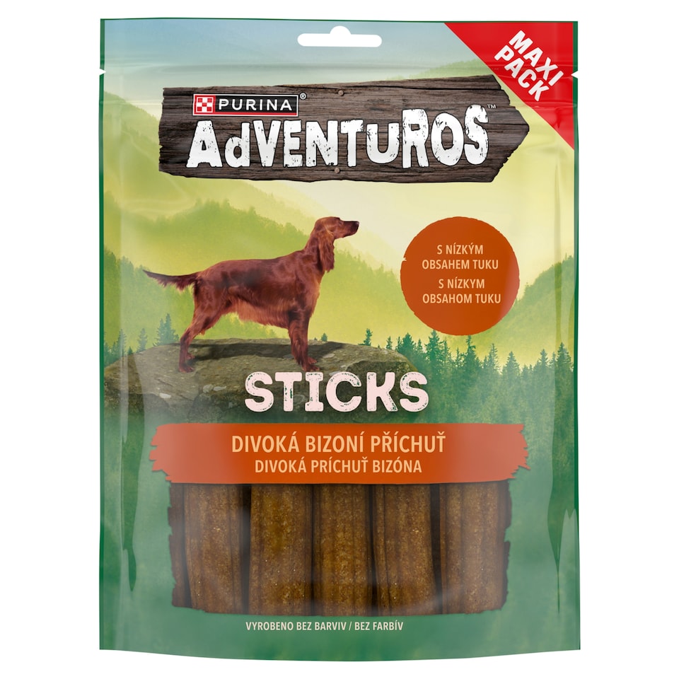 Adventuros Sticks maškrty pre psov bizón 305 g