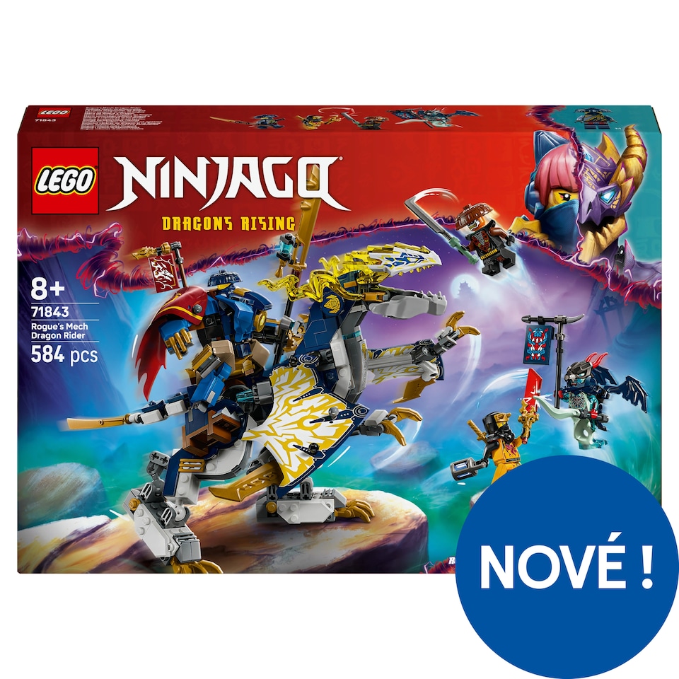 Obrázek 1 pro produkt LEGO NINJAGO 71843 Rogue a robotický dračí jezdec
