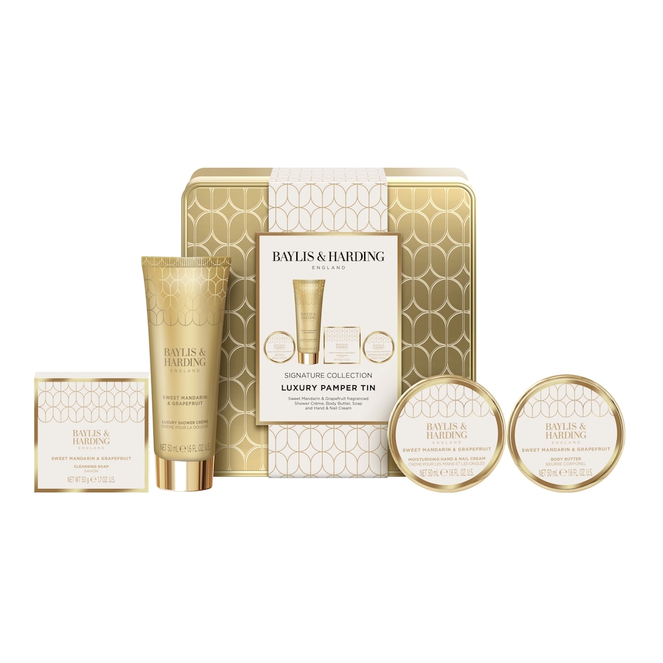 image 1 of Baylis & Harding Sweet Mandarin & Grapefruit Luxury Pamper Tin Gift Set