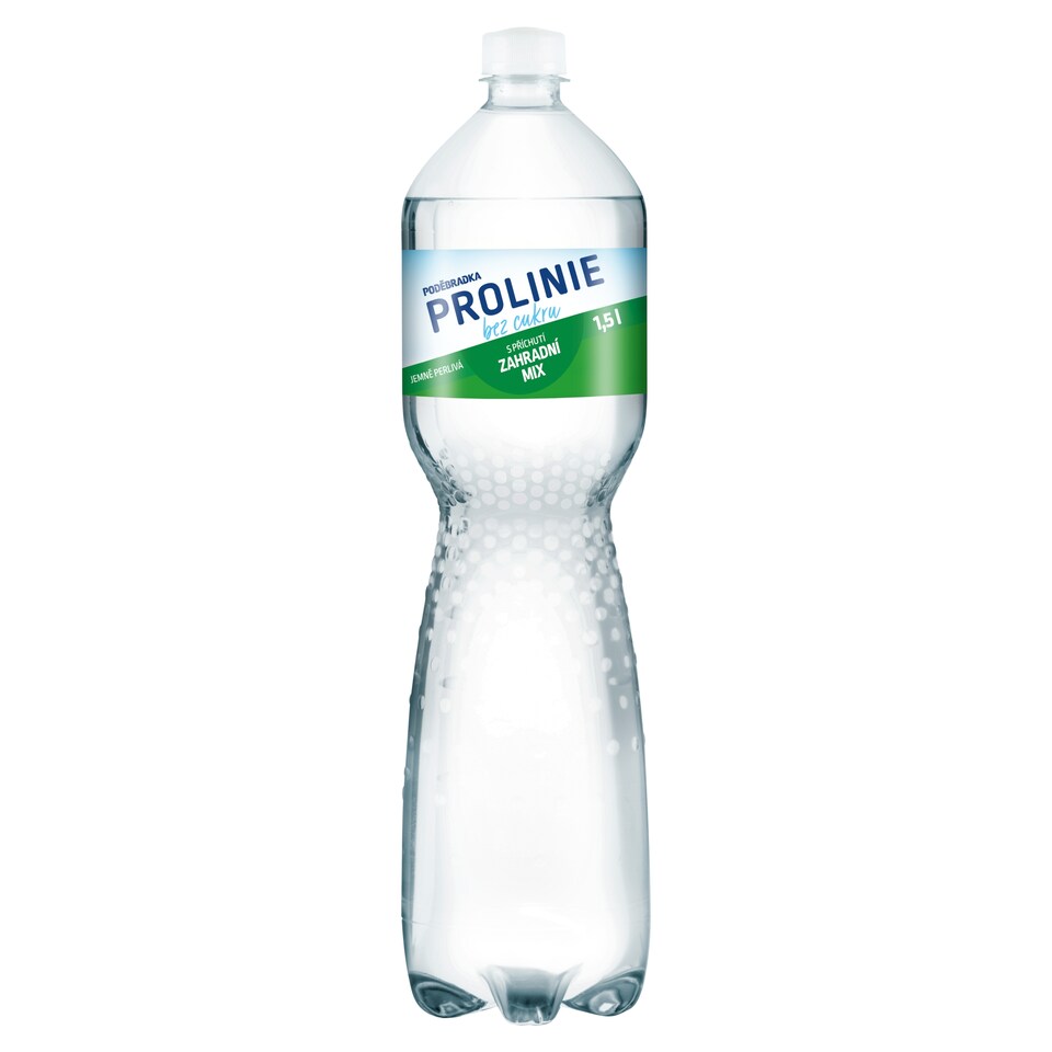 Poděbradka Prolinie Jemně perlivá s příchutí zahradní mix 1,5l