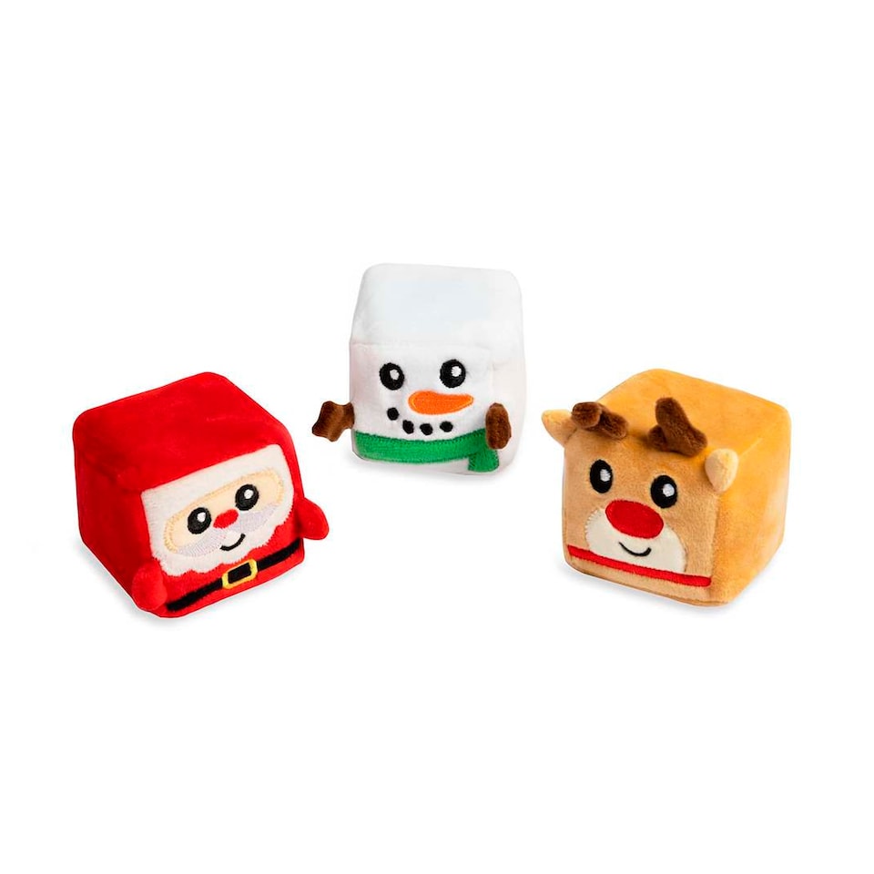 RMS Festive Christmas Squishy Cube Plush Assortment