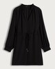 image 4 of F&F Ruffle Trim Tie Waist Dress in Black
