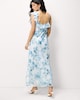 image 3 of F&F Floral Ruffle Sleeved Midi Dress in Multi Blue