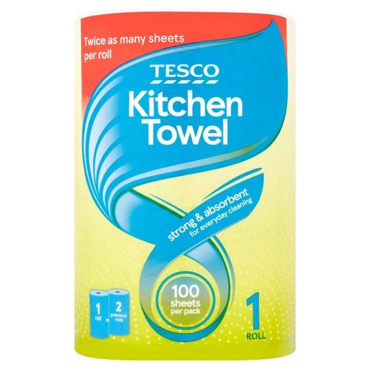 Tesco Kitchen Towel 1 Roll 100 Sheets Tesco Groceries