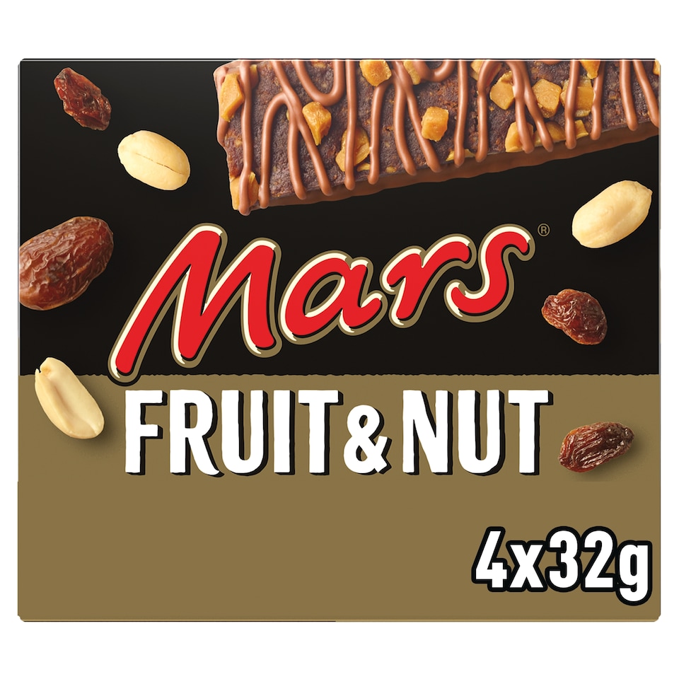 Mars Triple Treat Fruit Nut & Chocolate Bars Multipack 4 X 32g