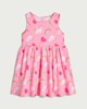 image 4 of F&F Girls Pure Cotton Unicorn Print Sleeveless Dress in Multi Pink