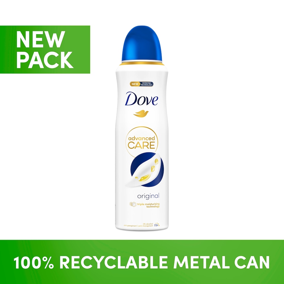 image 1 of Dove Advanced Care 72h Original Antiperspirant Deodorant 100ml