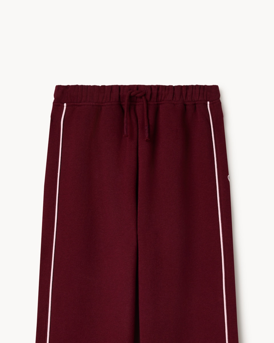 image 1 of F&F Girls Cotton Rich Wide Leg Joggers in Purple