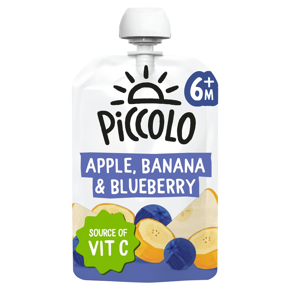 Piccolo Org Bana Bl/berry & Apl Baby Food 100g