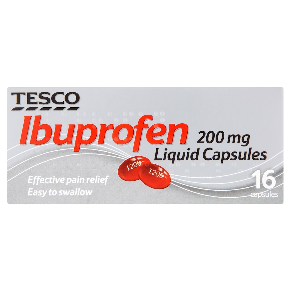 Tesco Health Ibuprofen 200mg Liquid Capsules 16s