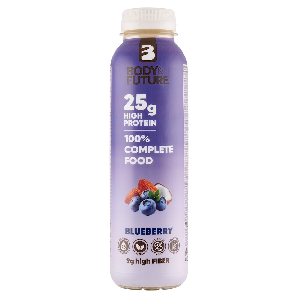 image 1 of Body & Future Plant-Based Drink with Soy, Almonds and Oats with Blueberry Flavor 400ml