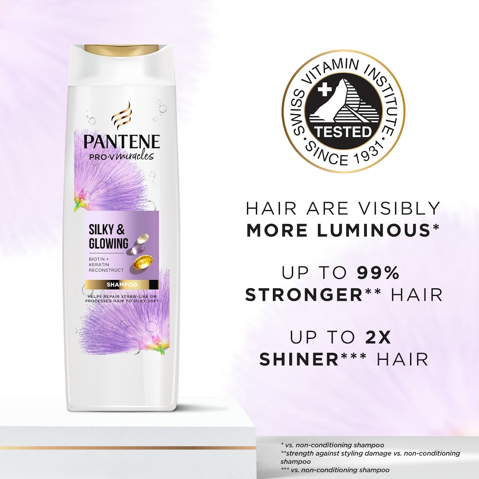 image 1 of Pantene Pro V Silky & Glowing Shampoo 400Ml