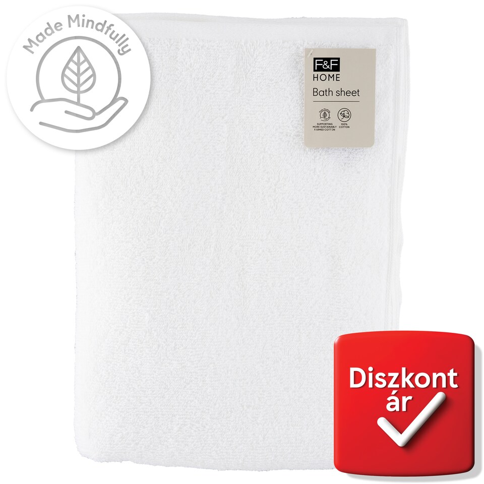 F&F Home Basics fehér fürdőlepedő 100 cm x 140 cm