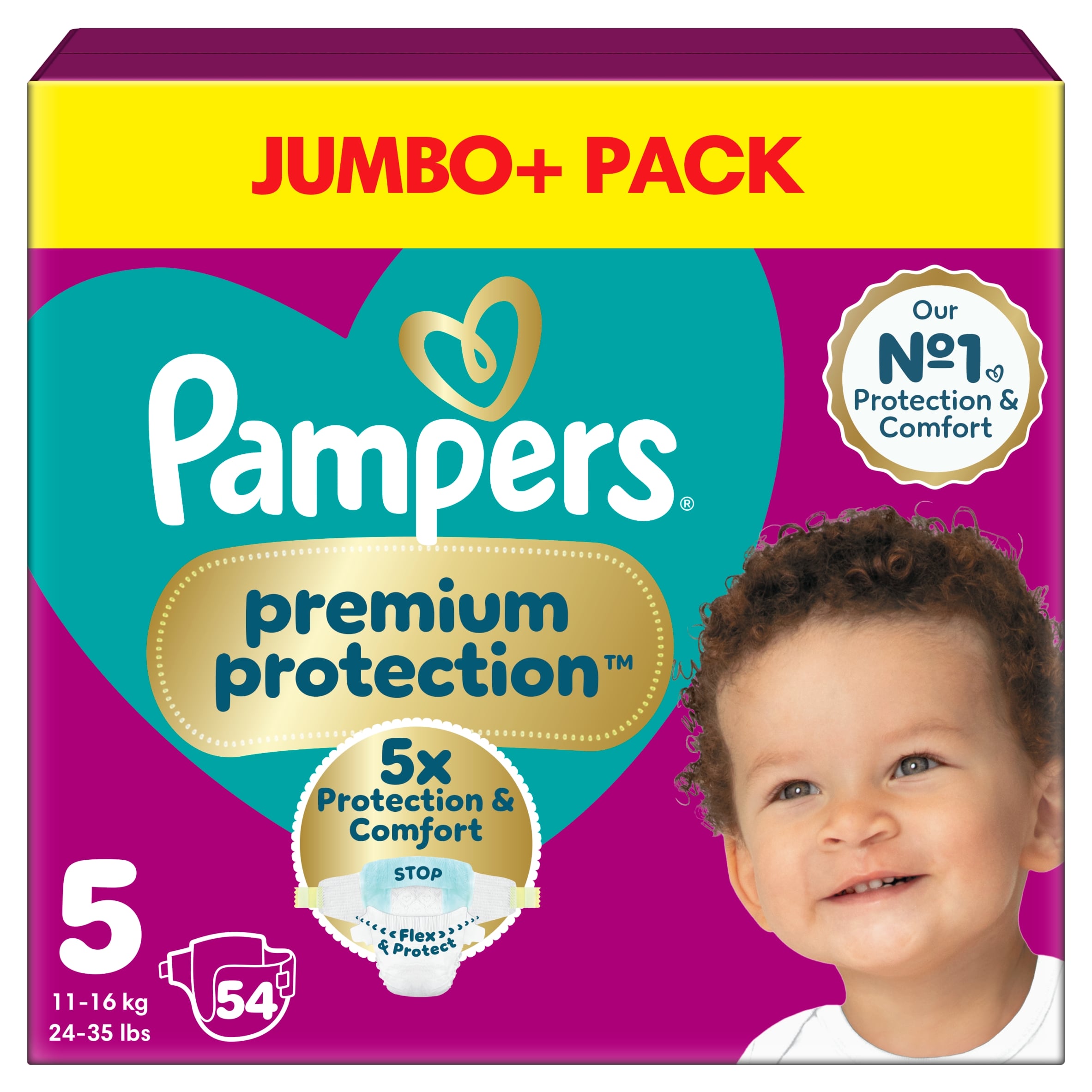 Pampers Premium Protection Size 5 54 Nappies