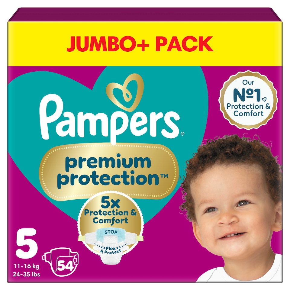 image 1 of Pampers Premium Protection Size 5 54 Nappies