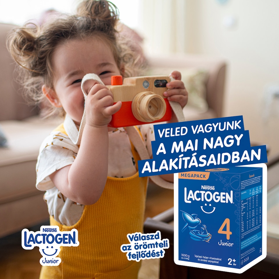 Lactogen 4 Junior tejalapú italpor vitaminokkal és ásványi anyagokkal 2 év+ 2 x 500 g (1000 g)  1. kép
