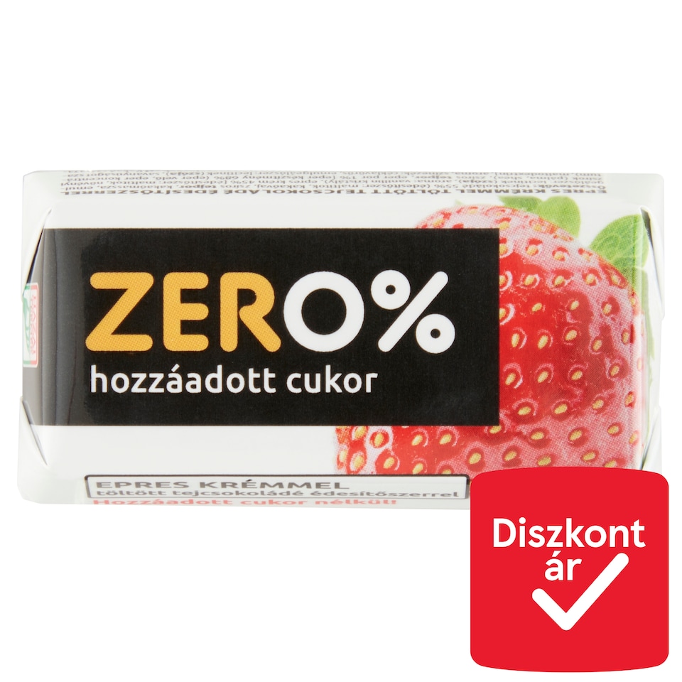 Szerencsi Milk Chocolate Filled with Strawberry Cream with Sweetener 21 g
