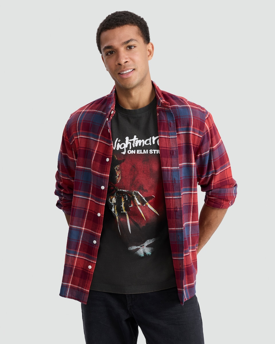 image 1 of A Nightmare on Elm Street Pure Cotton T-Shirt in Black