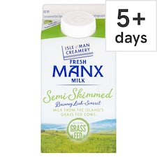 Isle Of Man Fresh Manx Milk Semi Skimmed 500Ml