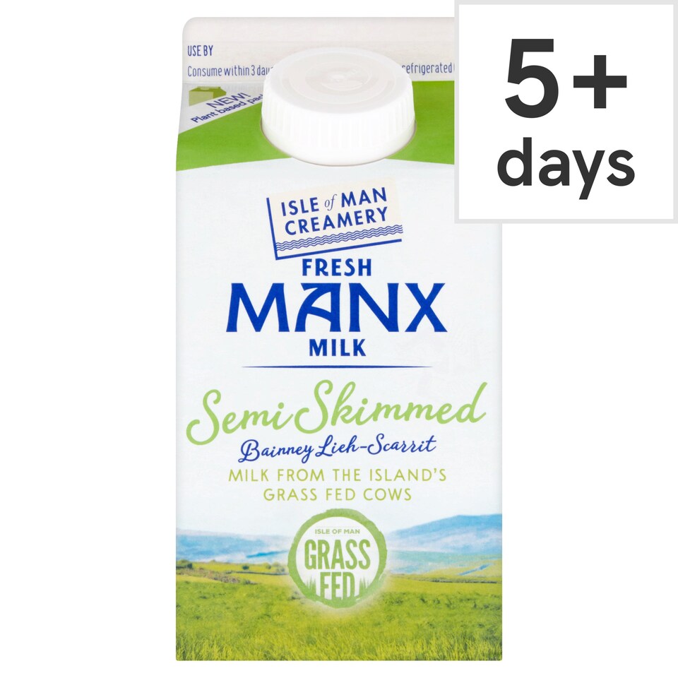Isle Of Man Fresh Manx Milk Semi Skimmed 500Ml