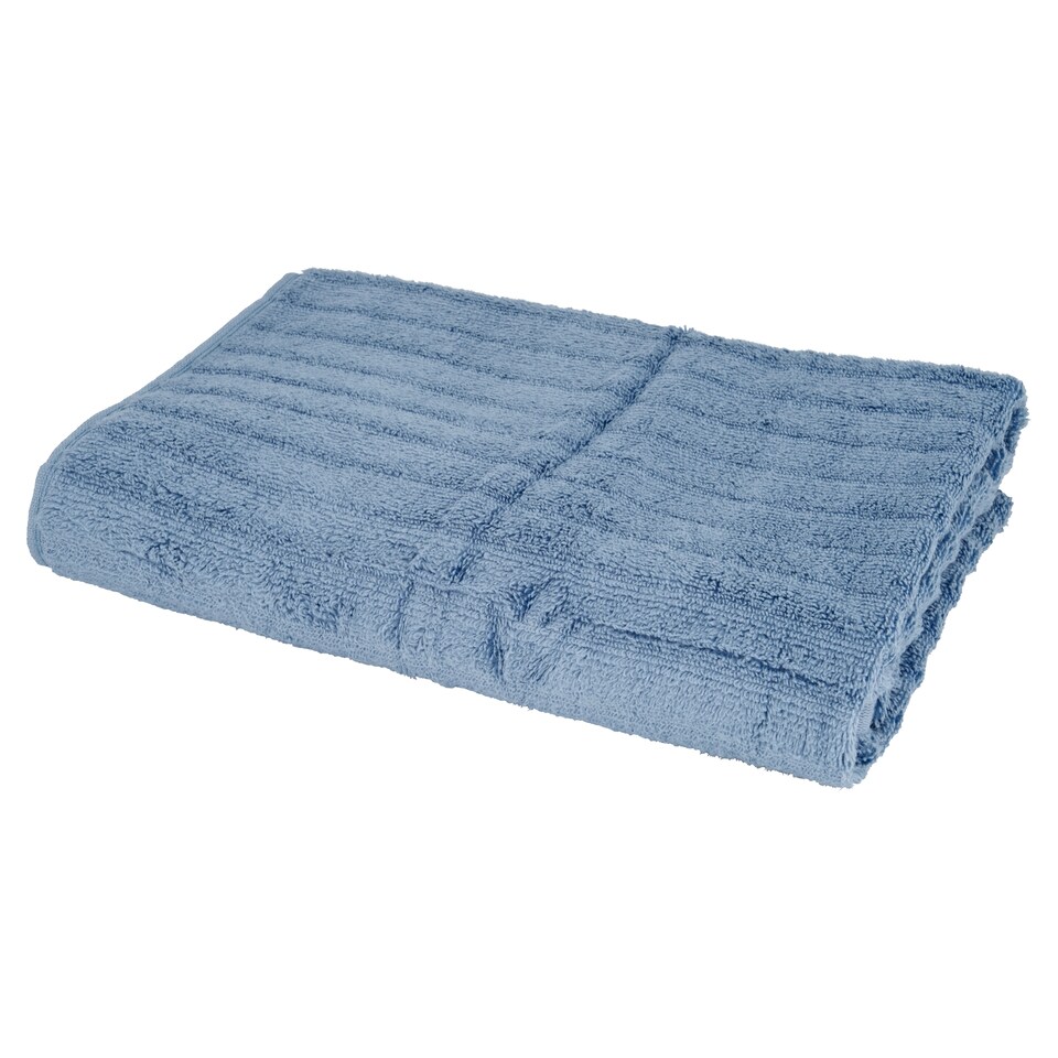 F&F Home Ice Blue Simply Soft Ribbed Bath Towel