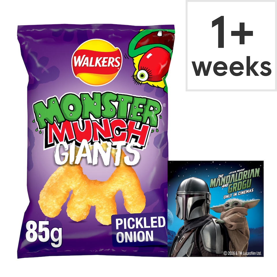 Walkers Monster Munch Giants Pickled Onion Sharing Bag Crisps 85g