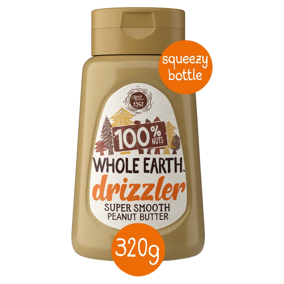 image 1 of Whole Earth Drizzler Super Smooth Peanut Butter 320G