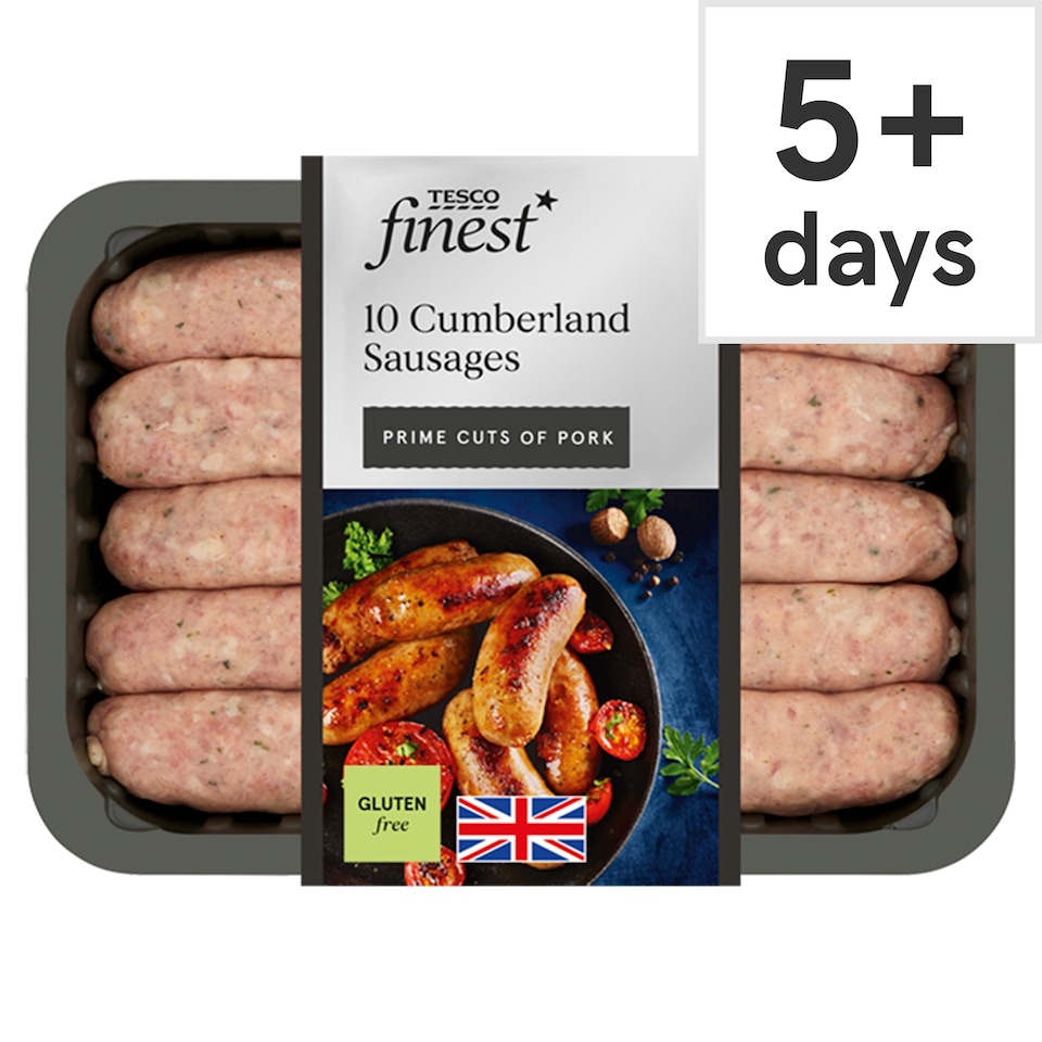 Tesco Finest British 10 Cumberland Sausages 667G