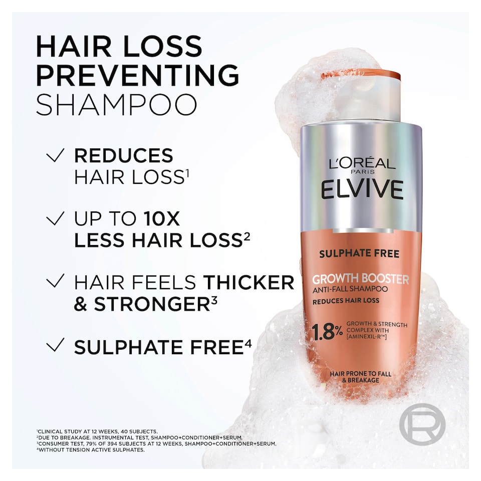image 1 of L'Oreal Elvive Sulphate Free Growth Booster Shampoo 200ml