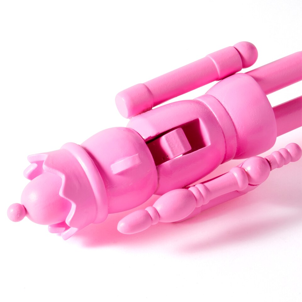 image 1 of Paperchase Neon Christmas Wooden Nutcracker