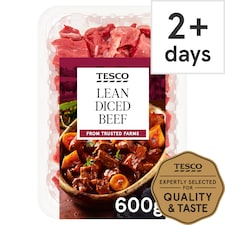 Tesco Lean Diced Beef 600G