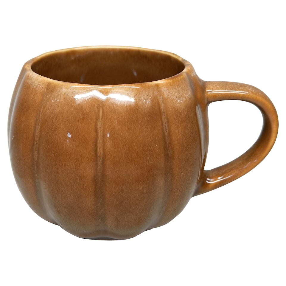 F&F Home Pumpkin Reactive Brown Glaze Mug
