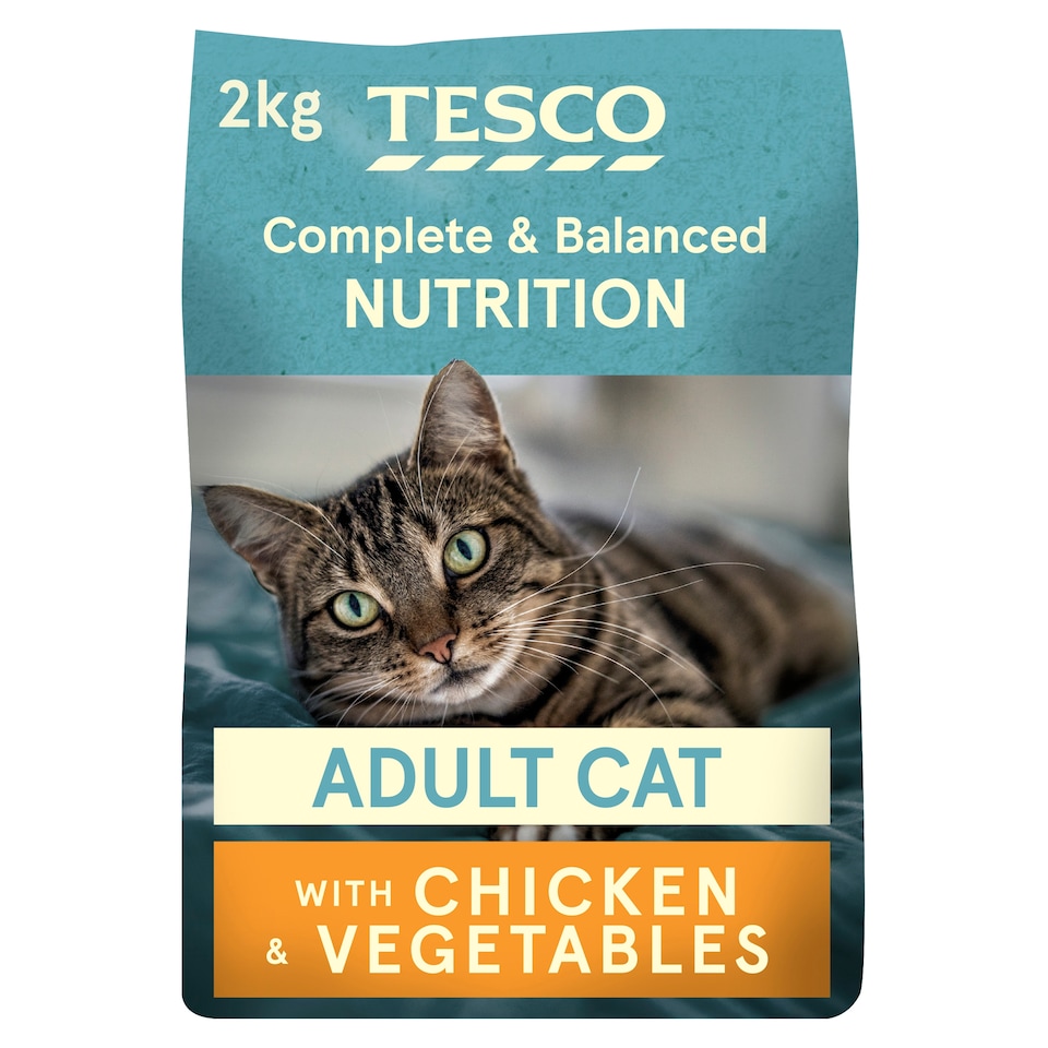 image 1 of Tesco Adult Cat Dry Food - Chicken & Vegetables 2kg