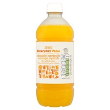 Tesco Every Day Value Double Strength Orange Squash 750Ml