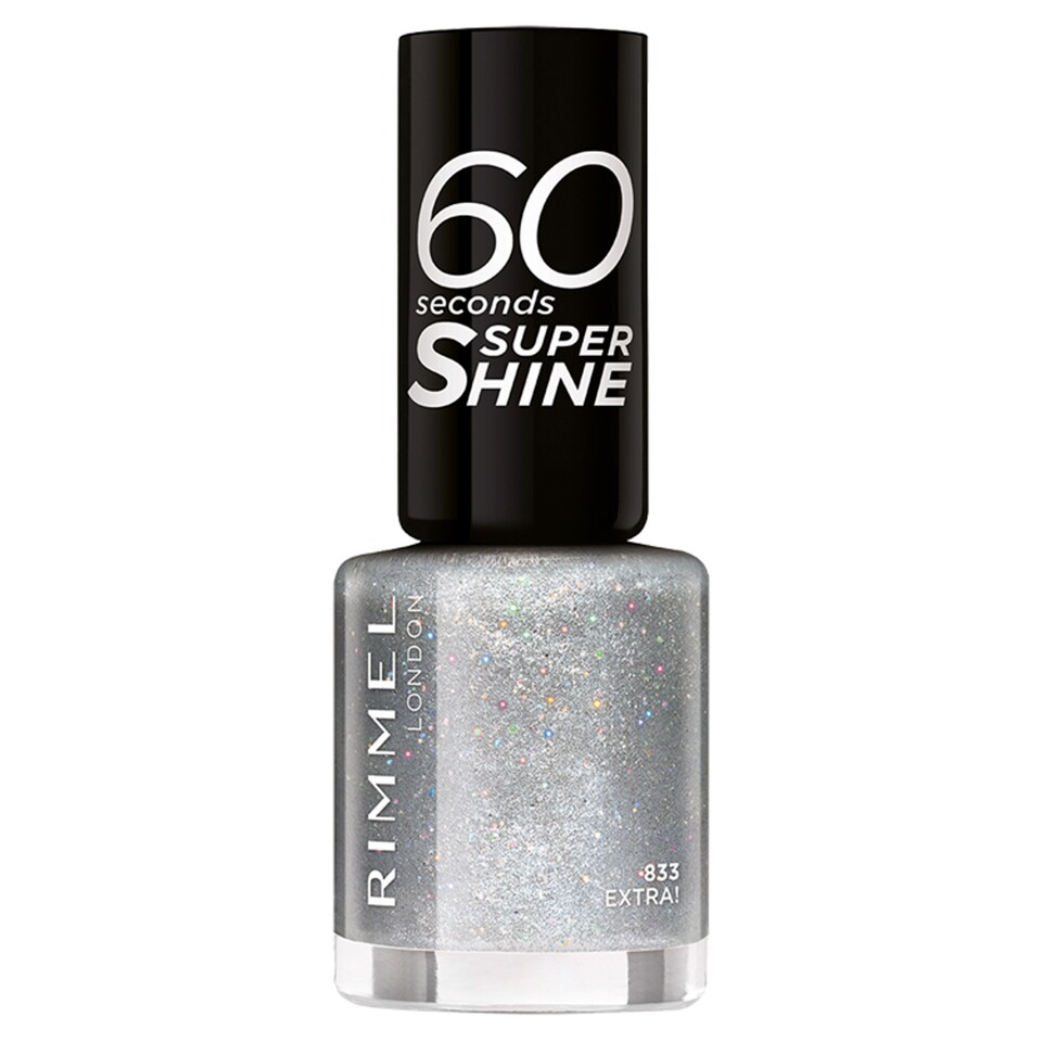 image 1 of Rimmel Nailpolish 60 Sec Glitter Silver 8Ml