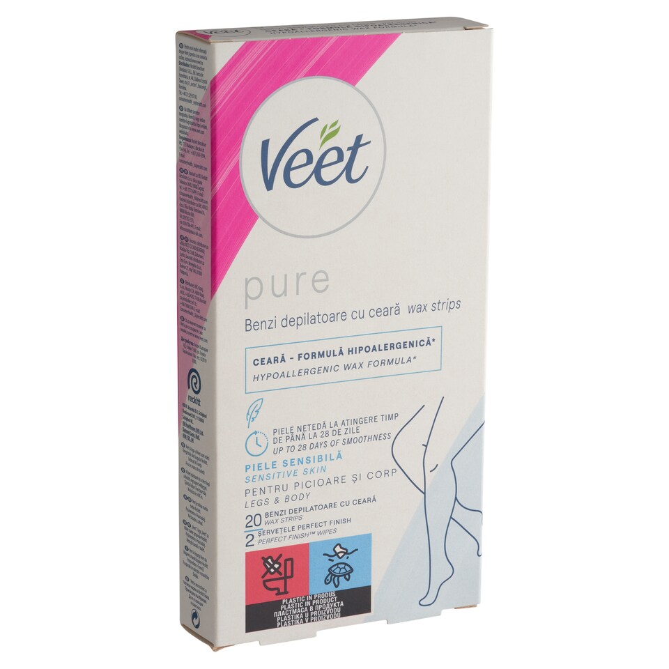 Veet Pure hideggyanta szalagok érzékeny bőrre lábra és testre 20 db