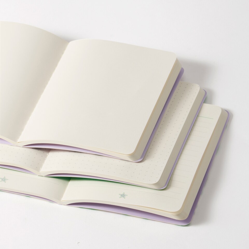 image 1 of Paperchase Artful Scribbles Set of 3 A6 Notebooks