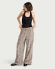 image 1 of F&F Leopard Print Wide Leg Trousers in Multi Brown