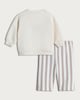 image 2 of F&F Baby 2-Piece Cotton Rich Bear Sweatshirt and Joggers Set in Neutral