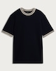 image 4 of F&F Cotton Rich Striped Trim Short Sleeved T-Shirt in Navy