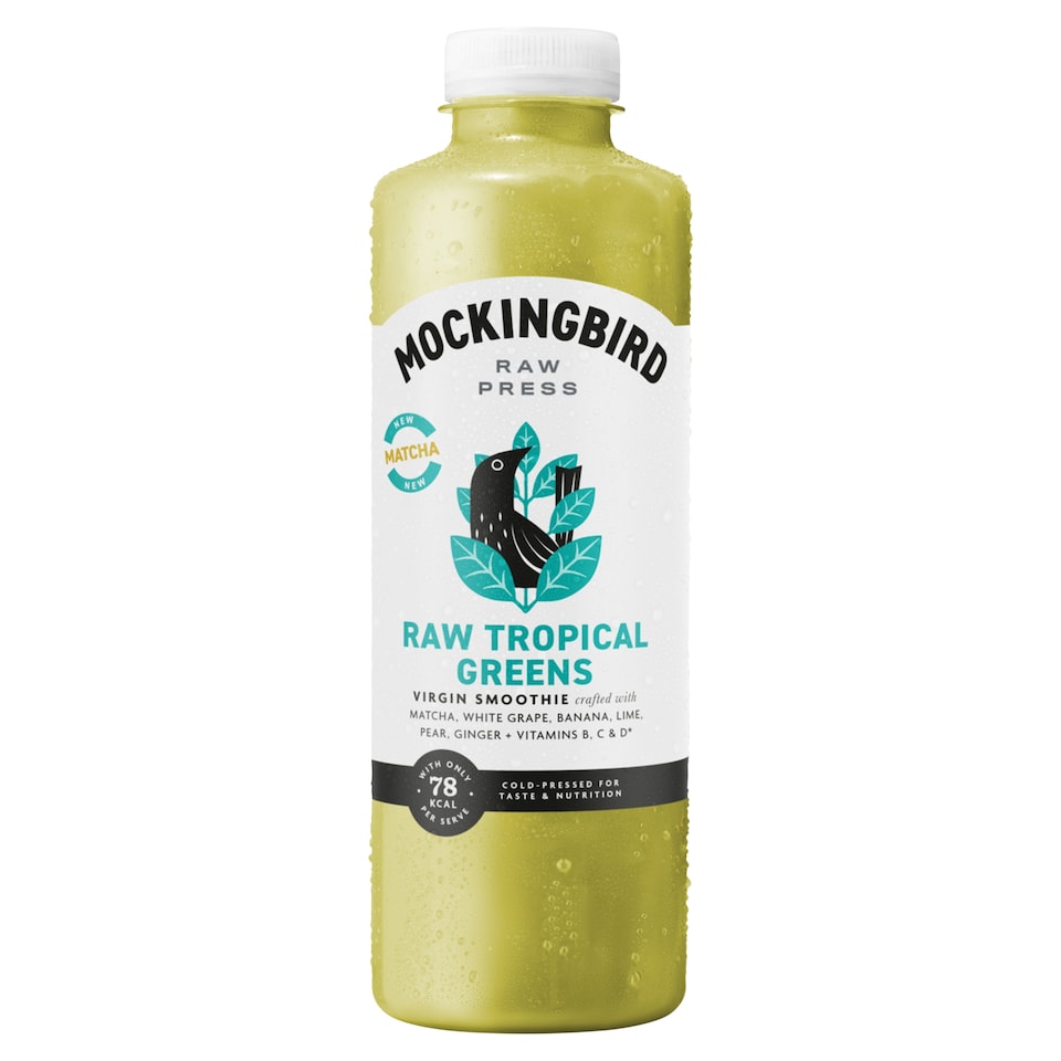 image 1 of Mockingbird Raw Tropical Greens Smoothie 750ml