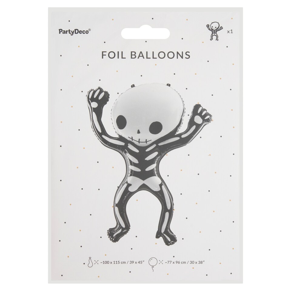 PartyDeco Fóliový balónik kostra 77 x 96 cm