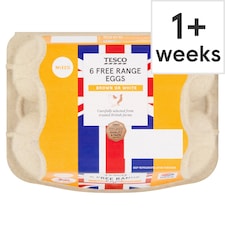 Tesco Free Range Eggs Mixed Sized 6 Pack