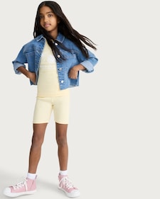 F&F Girls 2-Pack Cotton Rich Vests in Multi Yellow