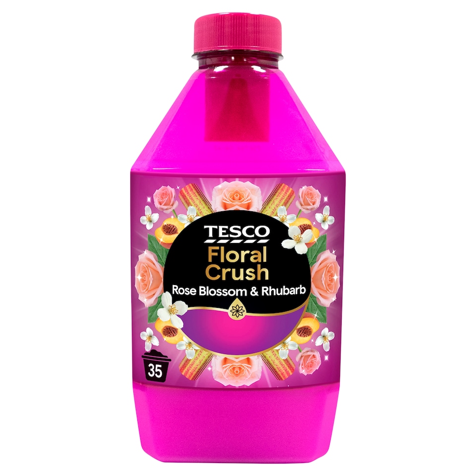 image 1 of Tesco Floral Crush Fabric Conditioner - Rose Blossom & Rhubarb 700ml