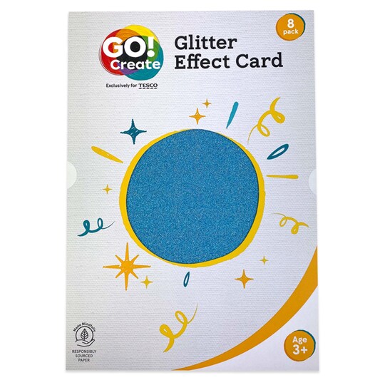 Go Create Glitter Effect Card Tesco Groceries
