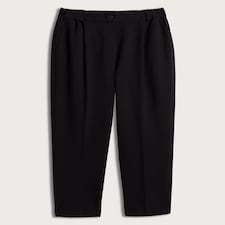 F&F Ponte Pleated Front Tapered Trousers in Black